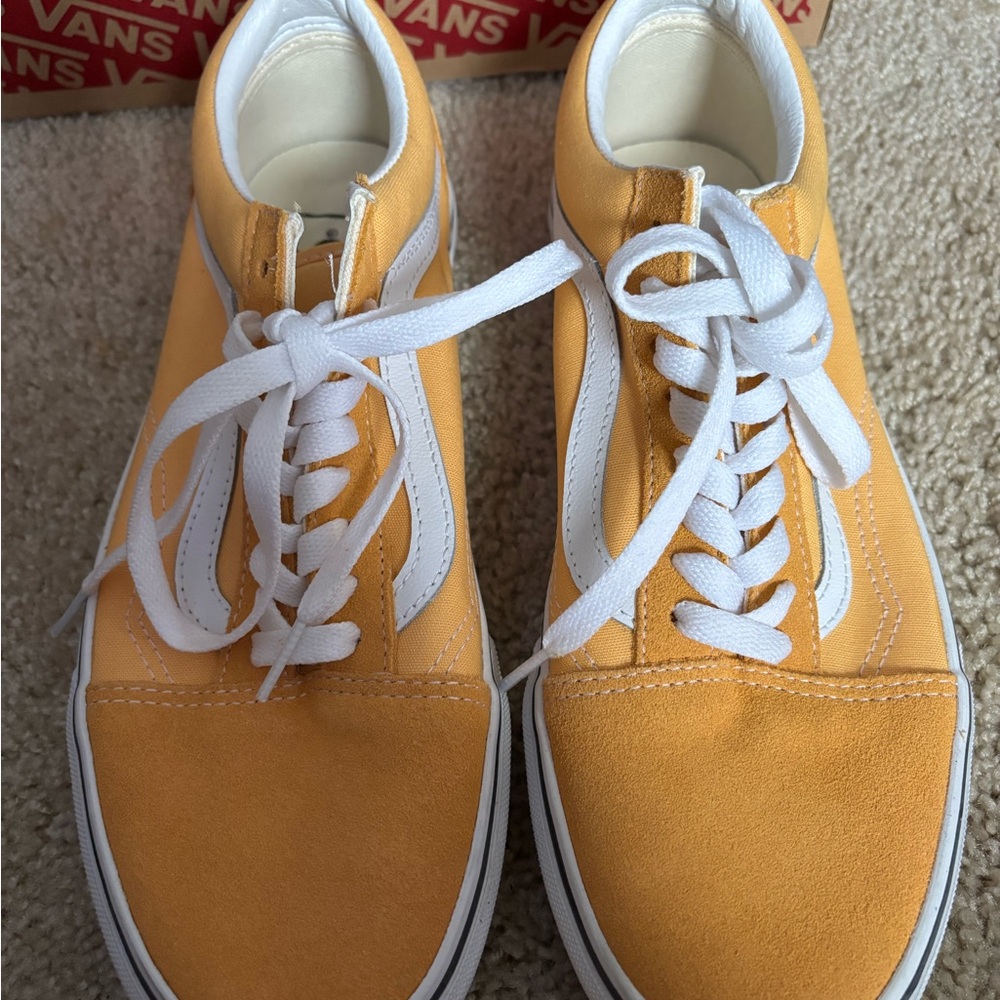 Vans Yellow and White Old Skool Sneakers